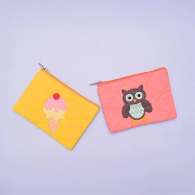 Owl & Fantasy Scoop Flat Pouch