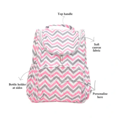 Pink Zig Diaper Backpack