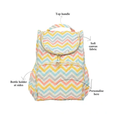 Rainbow Zig Diaper Backpack