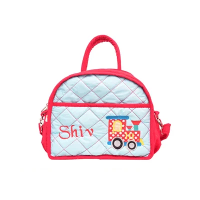 Toy Train Diaper Quilted Bag