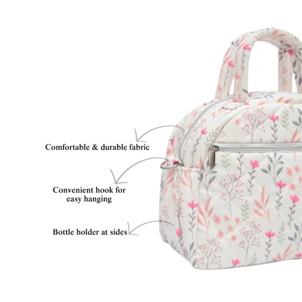 Elara Quilted Mini Diaper Bag - Image 4