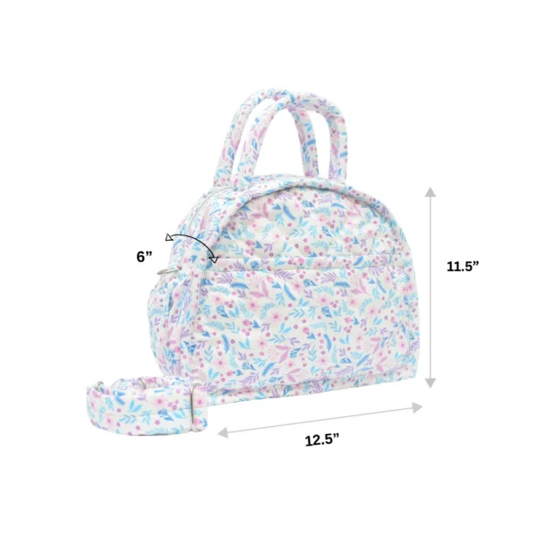 Lilac Quilted Mini Diaper Bag - Image 6