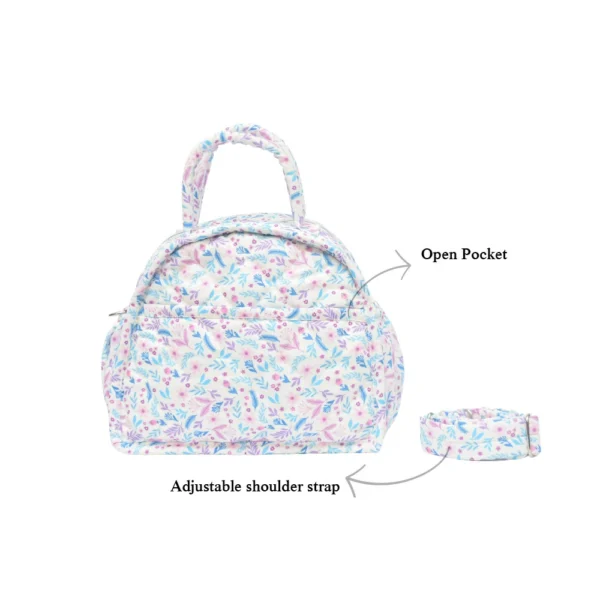 Lilac Quilted Mini Diaper Bag - Image 2