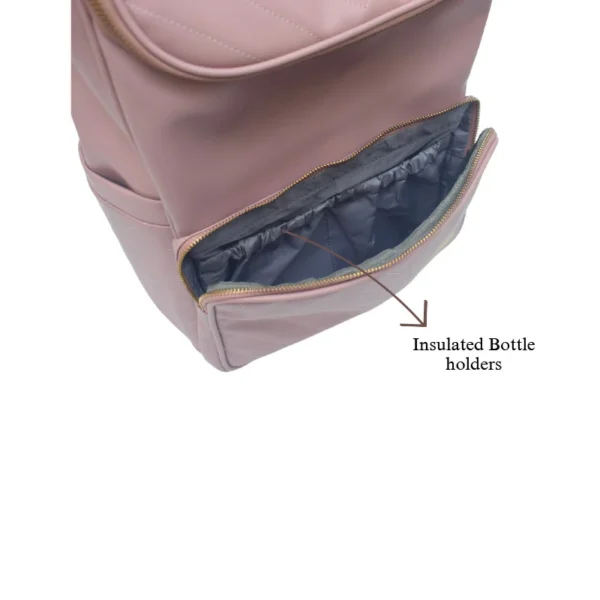 Pink Plush Vegan Diaper Backpack - Image 2