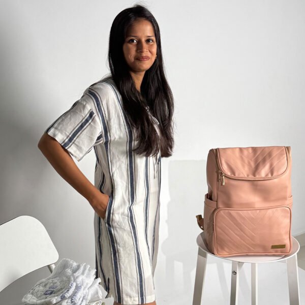 Peach Blossom Vegan Diaper Backpack