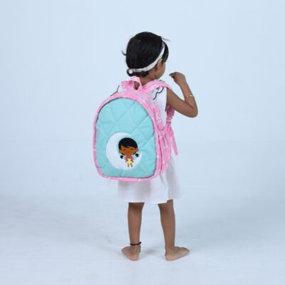 Girl On Moon Toddler Backpack