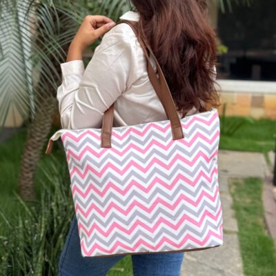 Pink Zig Office Tote