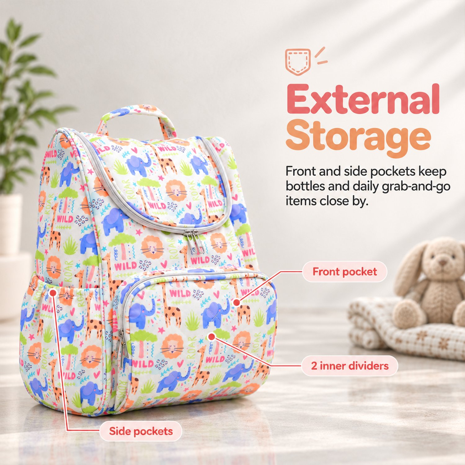 The Plush Story Diaper Bag for Mom
