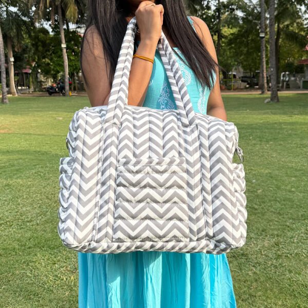 Silver Zig Mommy Bag