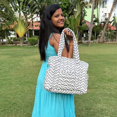 Silver Zig Mommy Bag