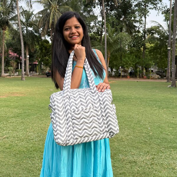 Silver Zig Mommy Bag - Image 2
