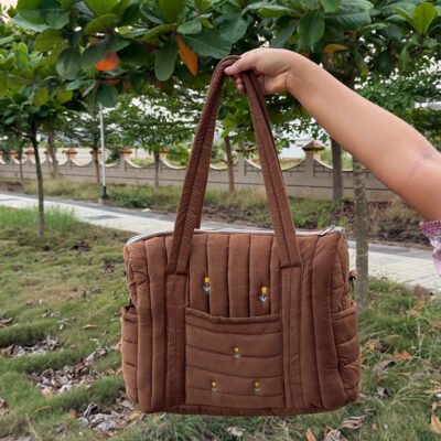 Brown Tulip Mommy Bag