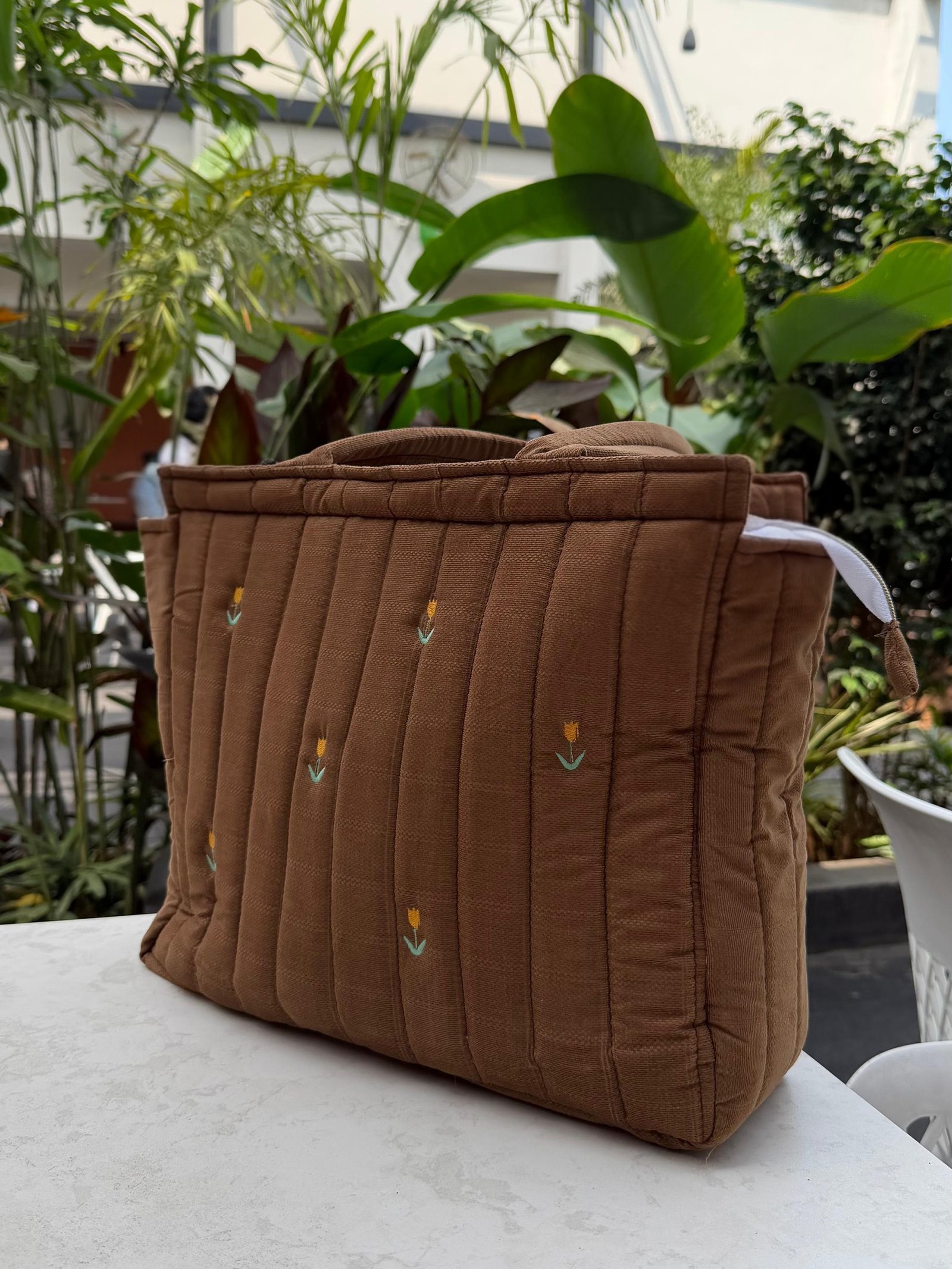 Petals & Brown Box Tote