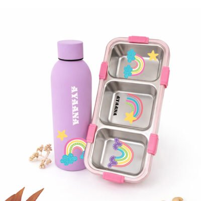 Rainbow Bottle Tiffin Combo