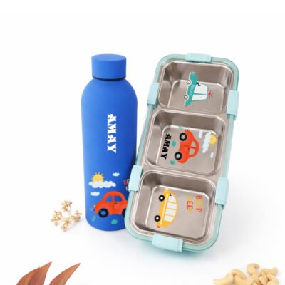 Vehicles Bottle Tiffin Combo