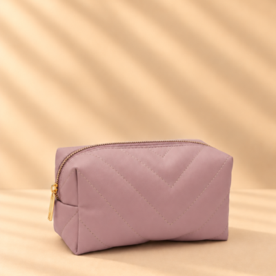 Pink Vegan Makeup Pouch