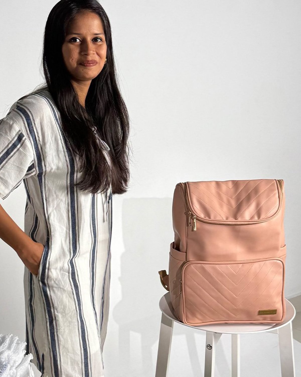 Peach Blossom Vegan Backpack