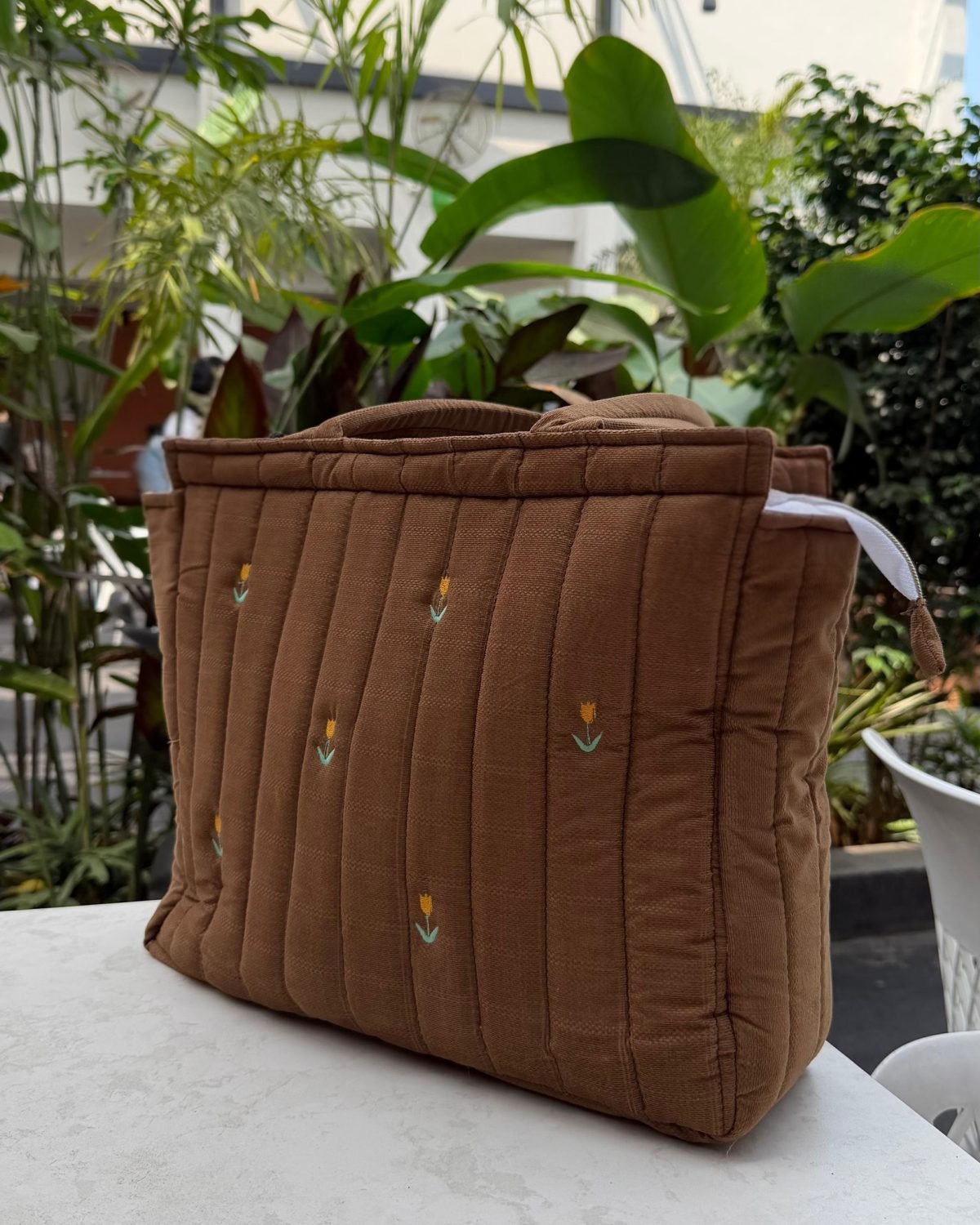 Petals & Brown Box Tote